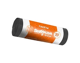 Мешки для мусора 20 л, черные, в рулоне 25 шт., ПНД, 6 мкм, 420х450 мм, SIBIRSKAYA, 101-001 S в Выборге