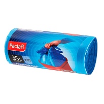 Мешки для мусора 35 л, с ушками, синие, в рулоне 30 шт., ПНД, 10,5 мкм, 640х500 мм, PACLAN Multitop, 600819 в Выборге