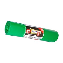 Мешки для мусора 300 л, зеленые, в рулоне 10 шт., ПВД 65 мкм, 1400х1000 мм, МЕШКОFF, 4922 в Выборге