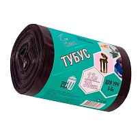 Мешки для мусора 12 л, черные, в рулоне 30 шт., ПНД, 6 мкм, 550х320 мм, Концепция Быта Tubus, 604936 в Выборге